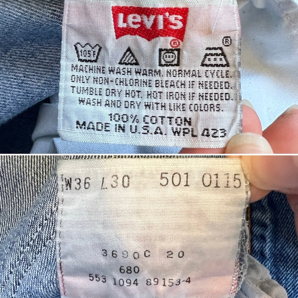 Vintage 90’s Levi’s 501 Button Fly Jeans - Picture 15 of 16